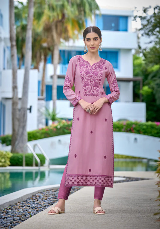 PURPLE DESIGNER LONG KURTI