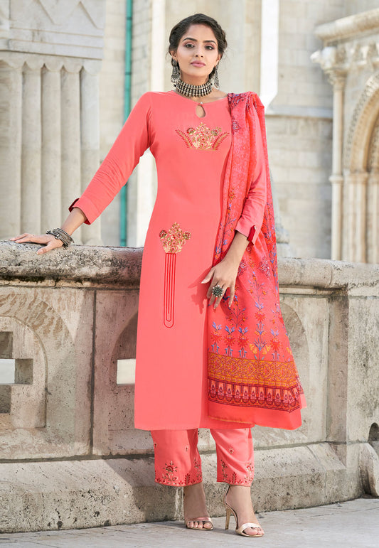 DESIGNER BEAUTIFUL RED KURTI