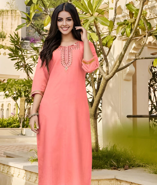 BEAUTIFUL ORANGE KURTI