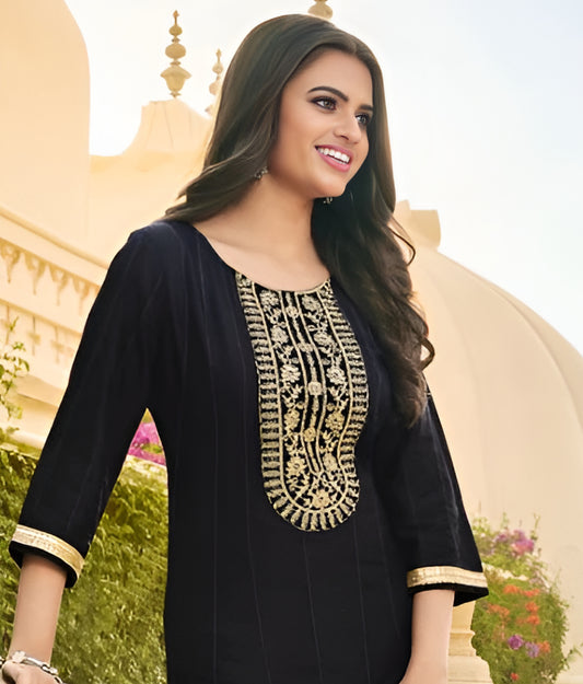 Black kurti with Trousers