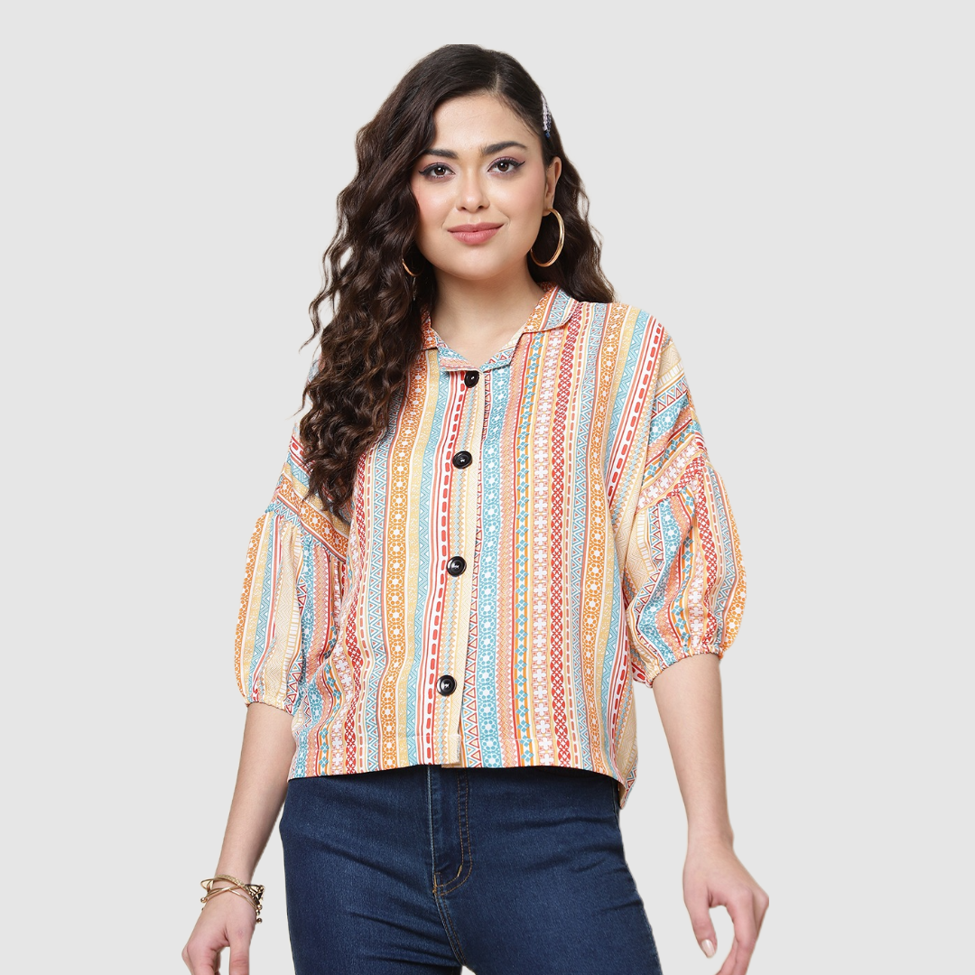 PRINTED WESTERN TOP