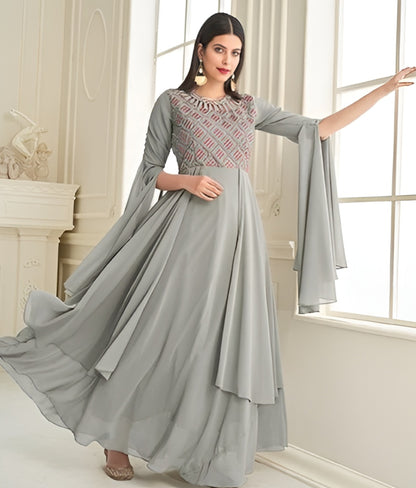 Grey long kurti