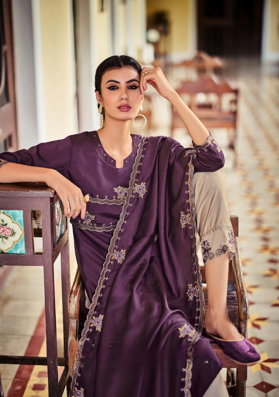 beautiful designer silk kurti