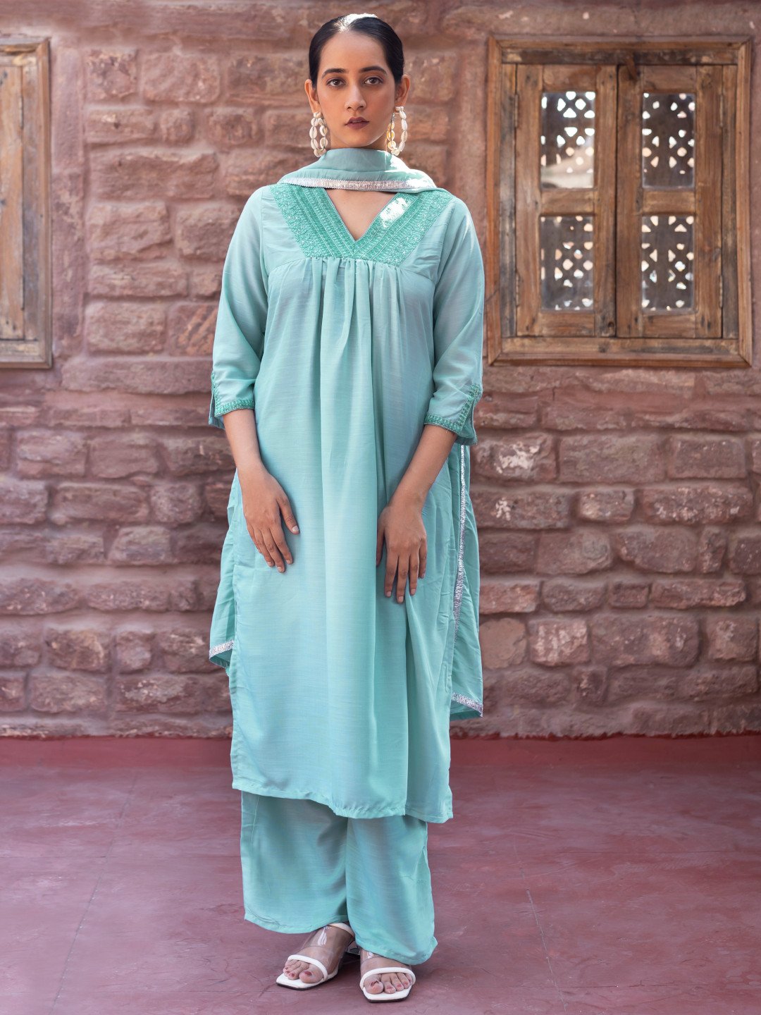 Green salwar suit