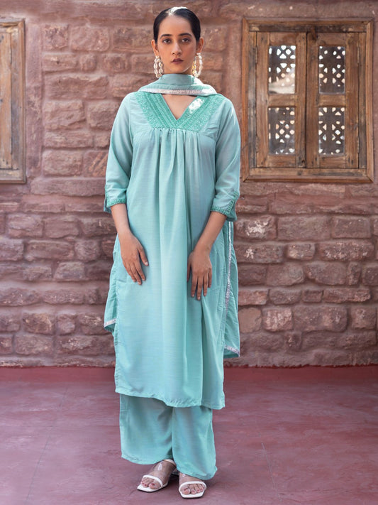 Green salwar suit