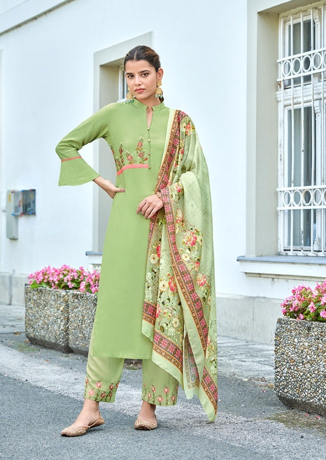 Kurti With pant And Dupatta