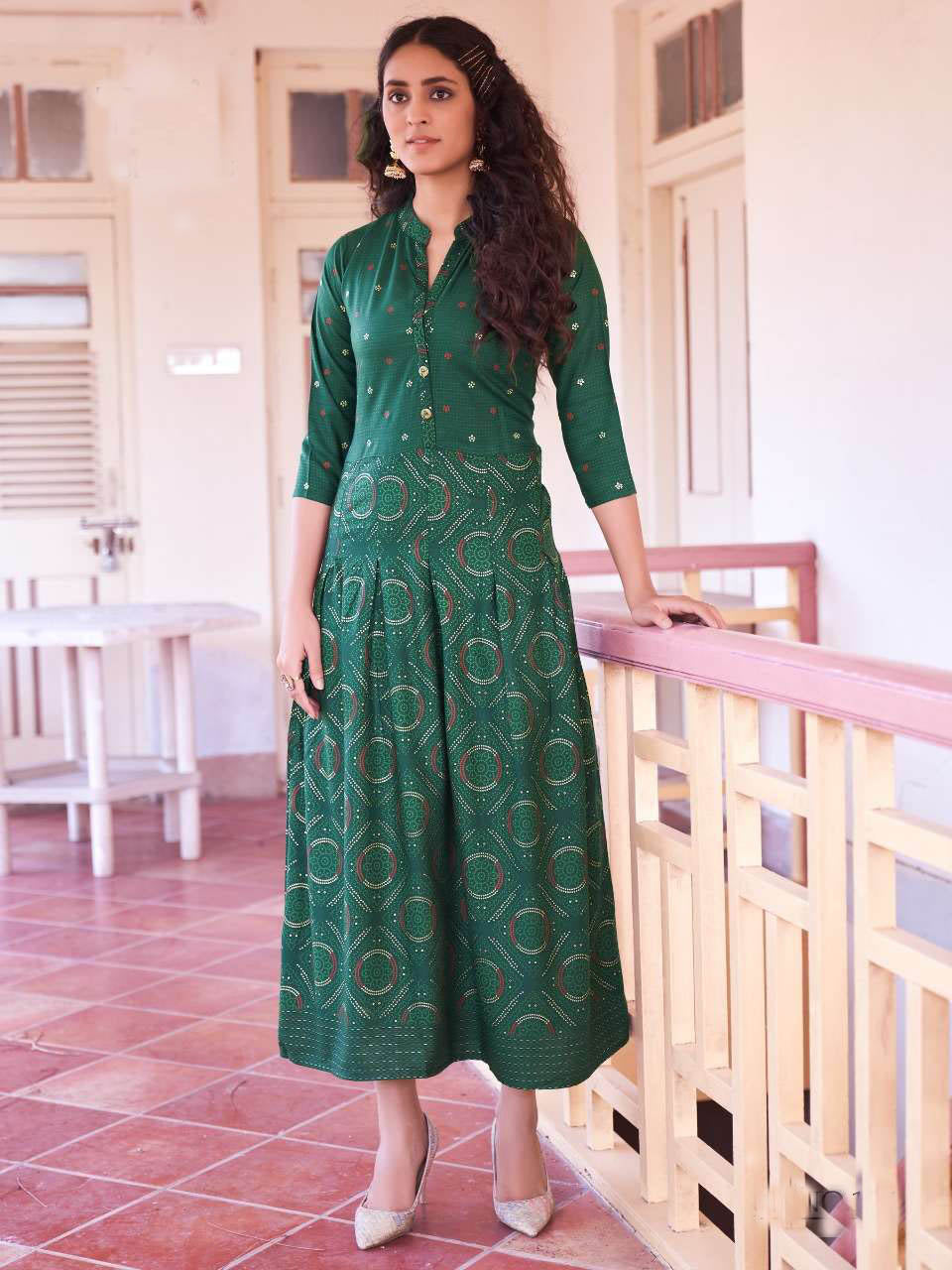 Green maxi  dress