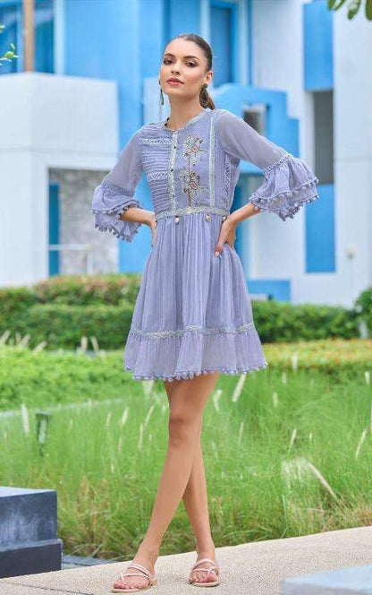 BLUE SHORT KURTI