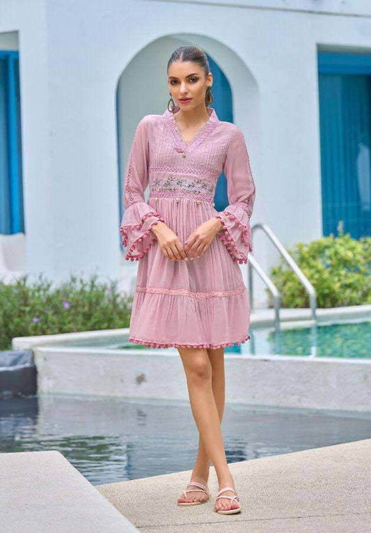 PINK SHORT KURTI