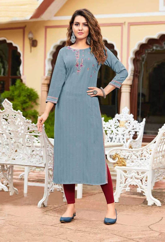 Sky Blue Long kurti