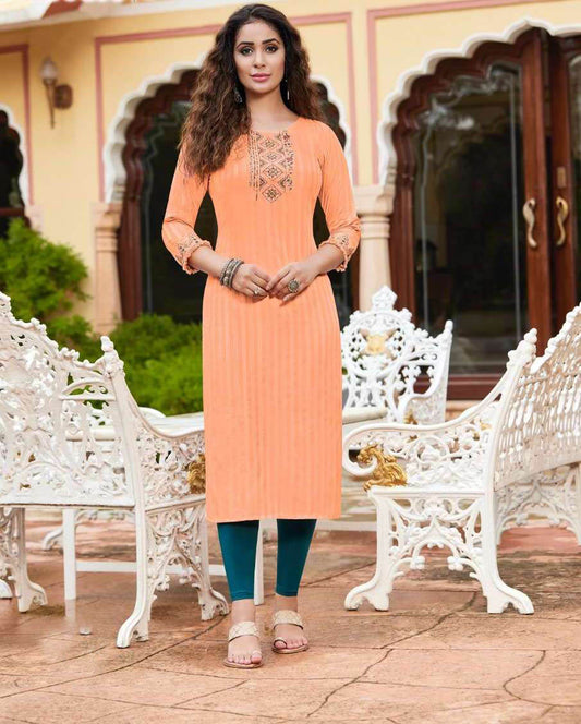 Orange Long kurti