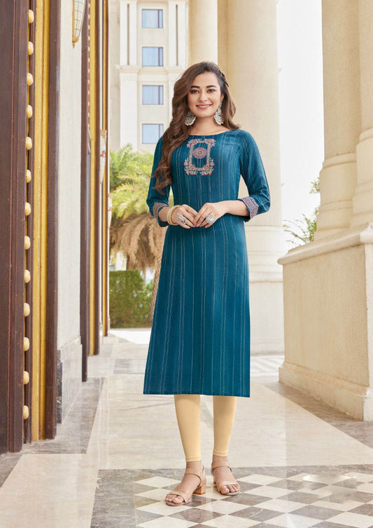 Blue long kurti