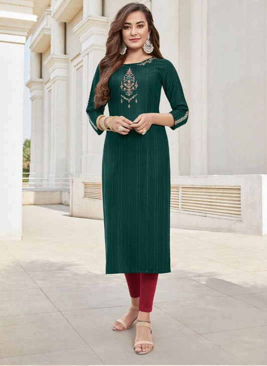 Green Long kurti