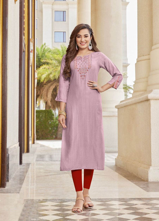 Pink Long Kurti