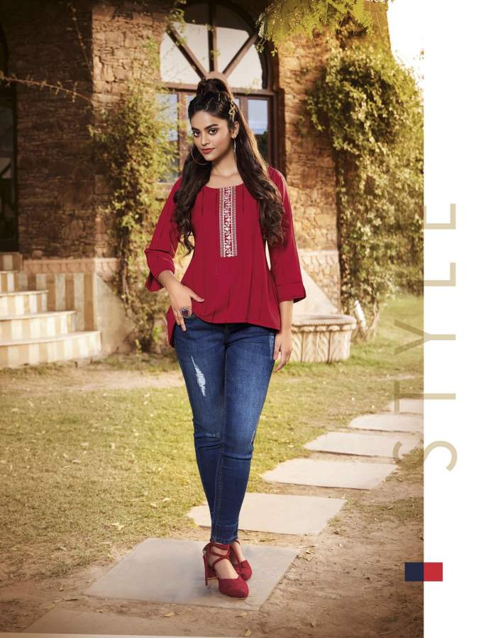  Maroon Western Top OR SHORT KURTI